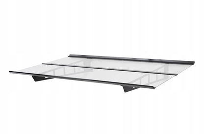 auvent aluminium moderne OSLO 140 x 90 cm acier inoxydable