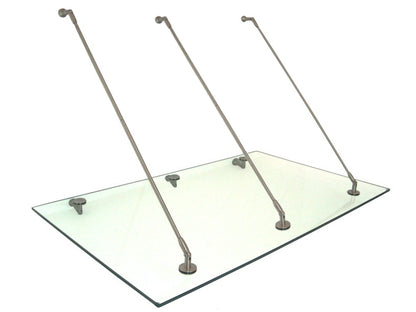 Auvent en verre - Verre trempé (ESG) Verre transparent en acier inoxydable