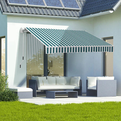 auvent balcon vert blanc 200 à 400cm