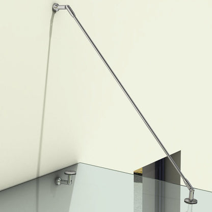 auvent marquise en verre 180cm noir teinté