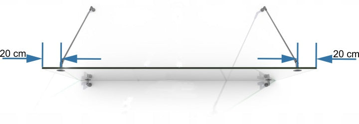 marquises en verre Door en Inox