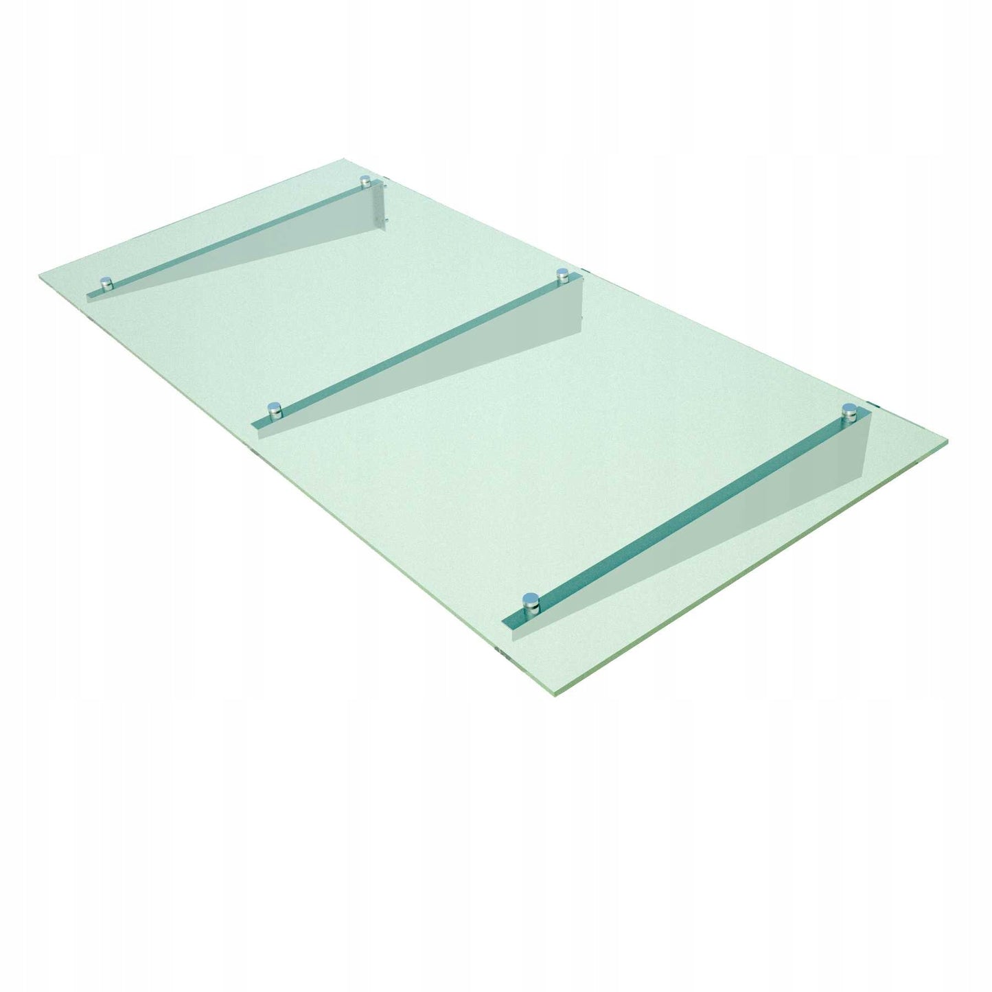 marquises verre Over 200x90 cm supports en Inox