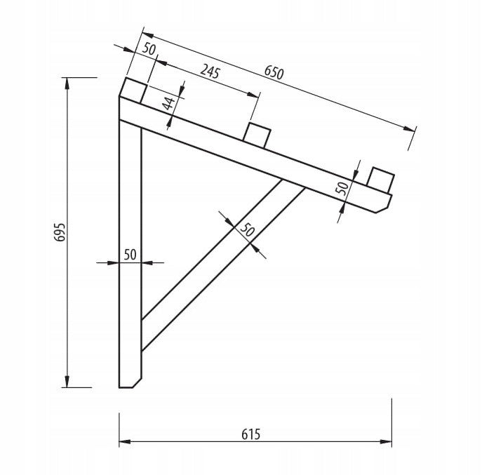 auvent bois CHIMNEY 120x70 cm