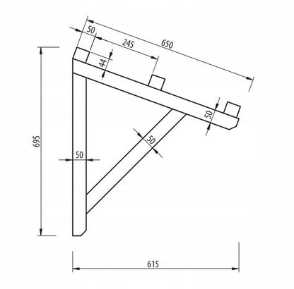 auvent bois CHIMNEY 120x70 cm