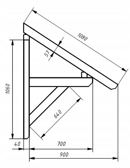 marquise en bois Balcony 310x280 cm