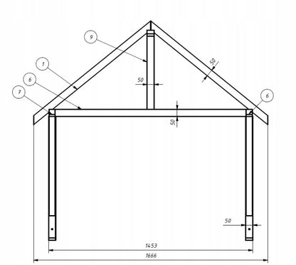 marquise bois STARK 166x155 cm