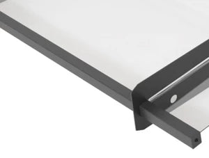 marquise de porte moderne West gris Anthracite 120x80 cm