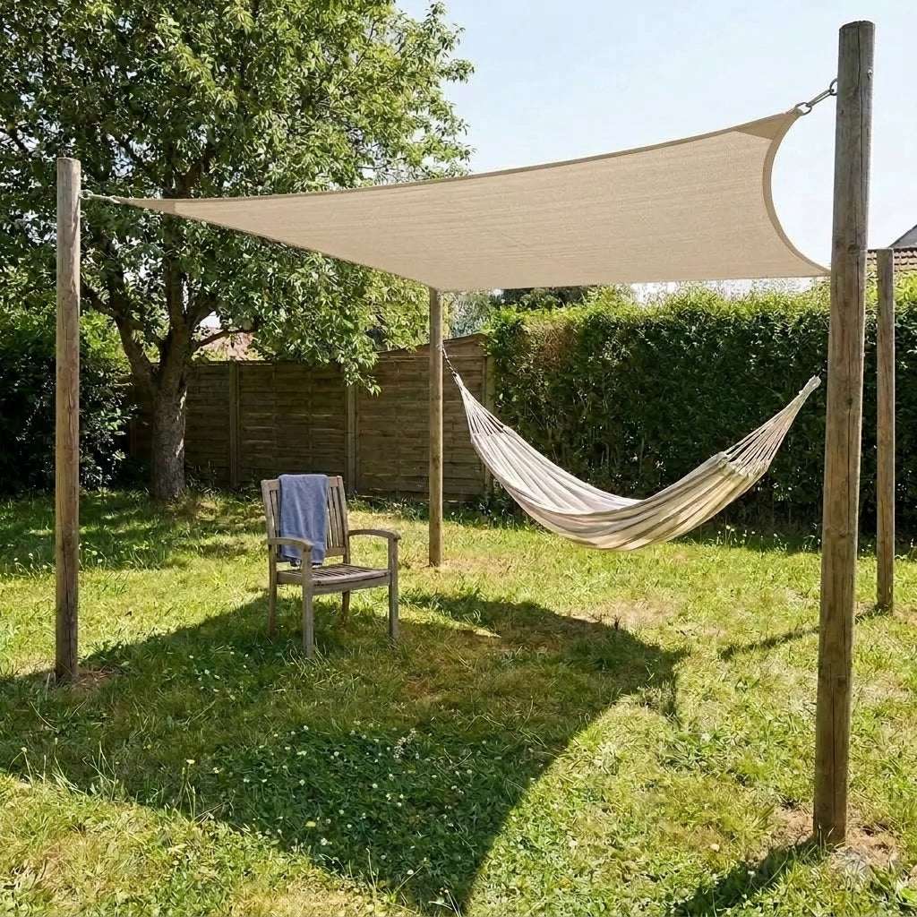 Voile D'ombrage Rectangulaire Crème