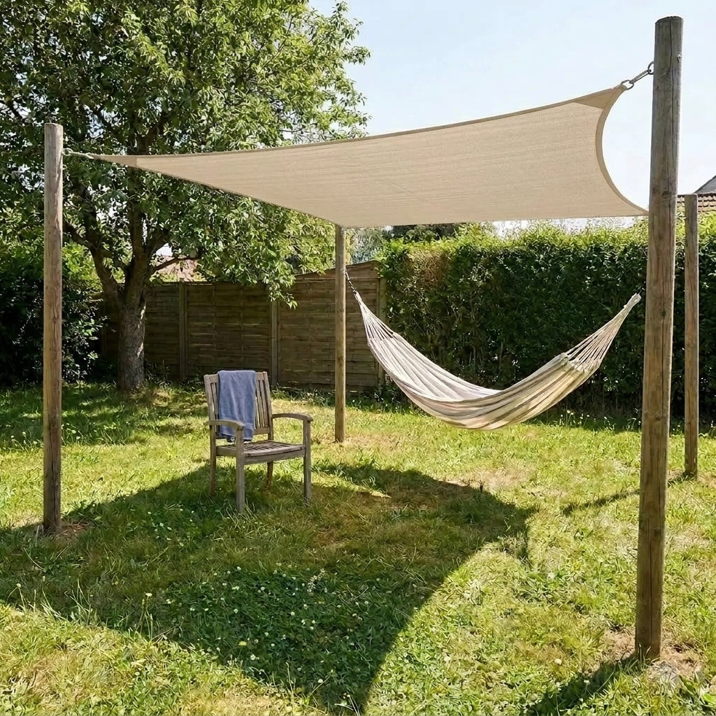 Voile D'ombrage Rectangulaire Pehd Crème