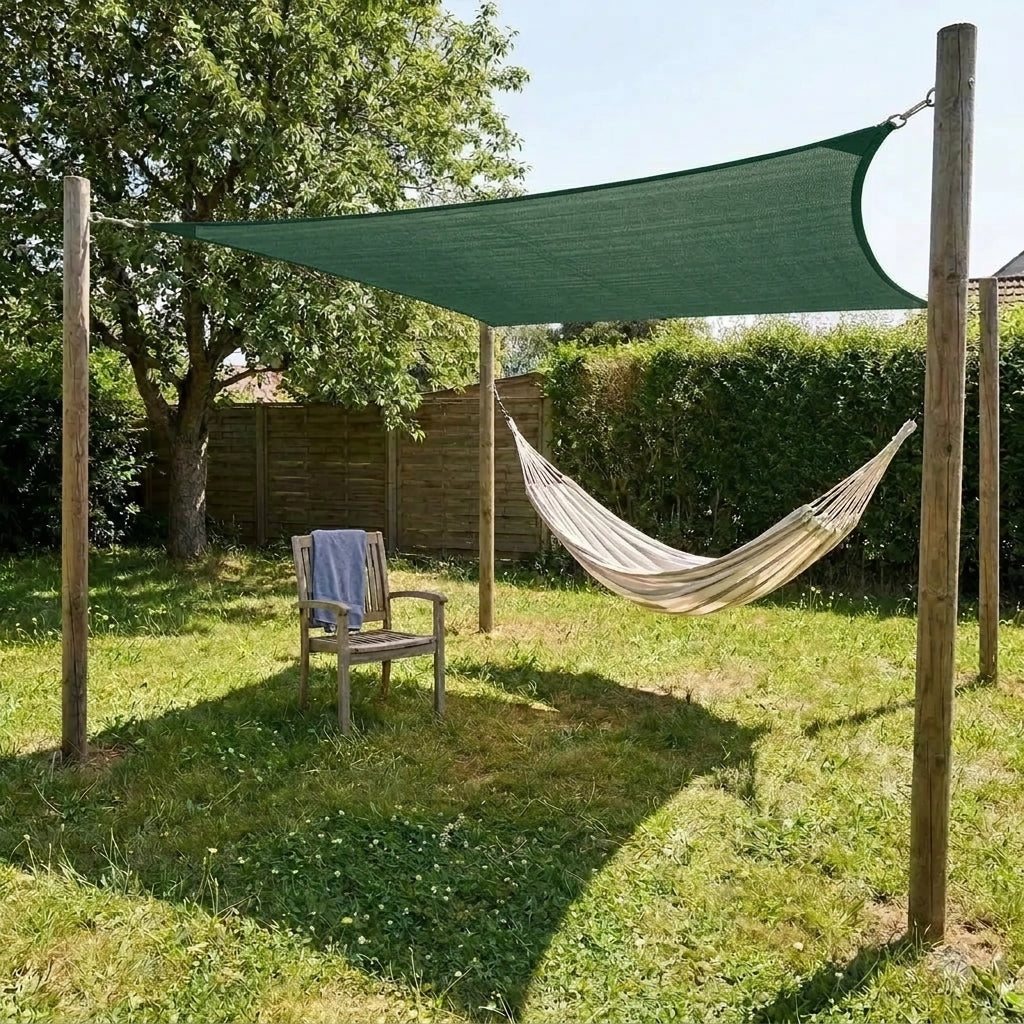 Voile d’ombrage rectangulaire respirante - Vert