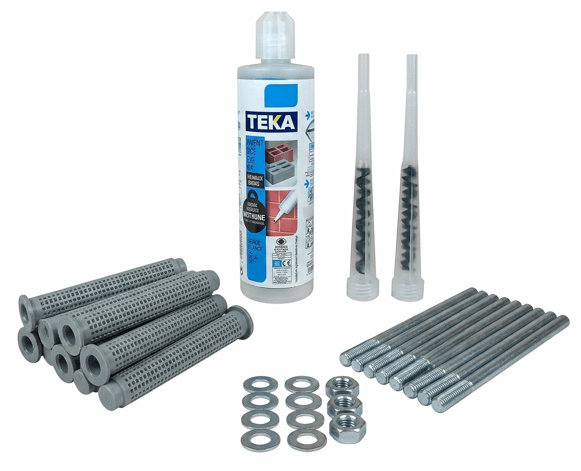 kit de fixation cheville chimiques pour auvent et stores