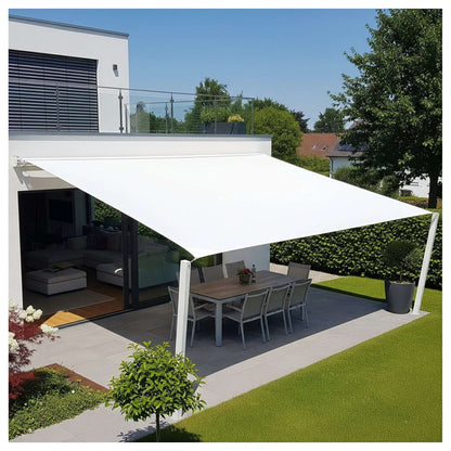 Voile d'ombrage rectangulaire blanc
