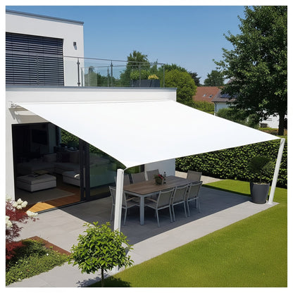 Voile d'ombrage rectangulaire blanc
