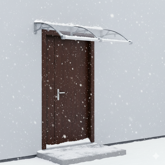 auvents de porte, auvent marquise de porte 120 x 60 cm transparent en polycarbonate