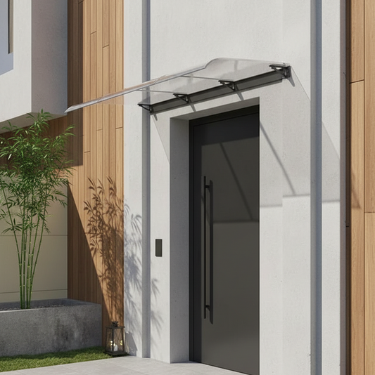 polycarbonate marquise de porte 60x50cm