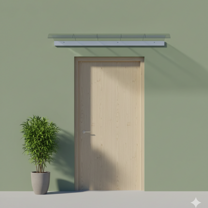 auvents marquises 120x50cm transparent en polycarbonate