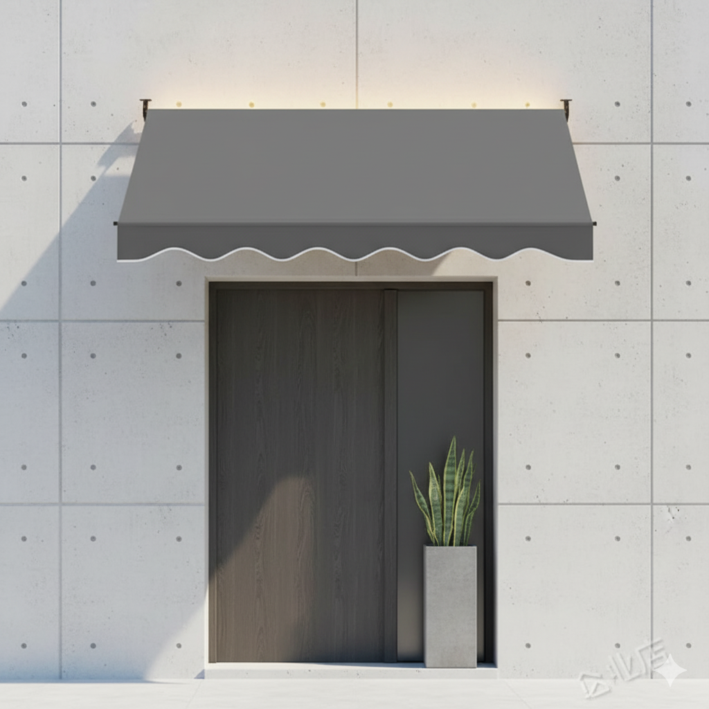 auvent pour terrasse 200x120cm Noir imperméable