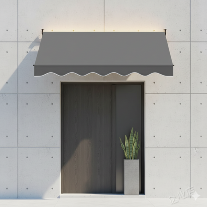 auvent pour terrasse 200x120cm Noir imperméable