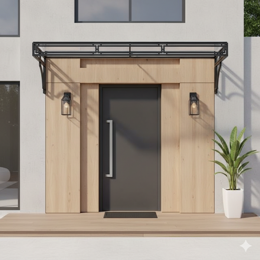 fer forgé marquise de porte ancienne 200x100cm