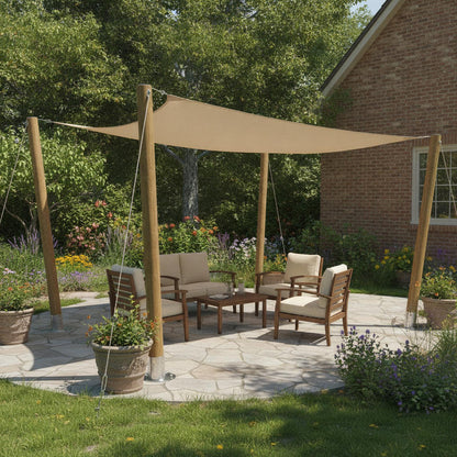 Toile d'ombrage Rectangulaire Taupe