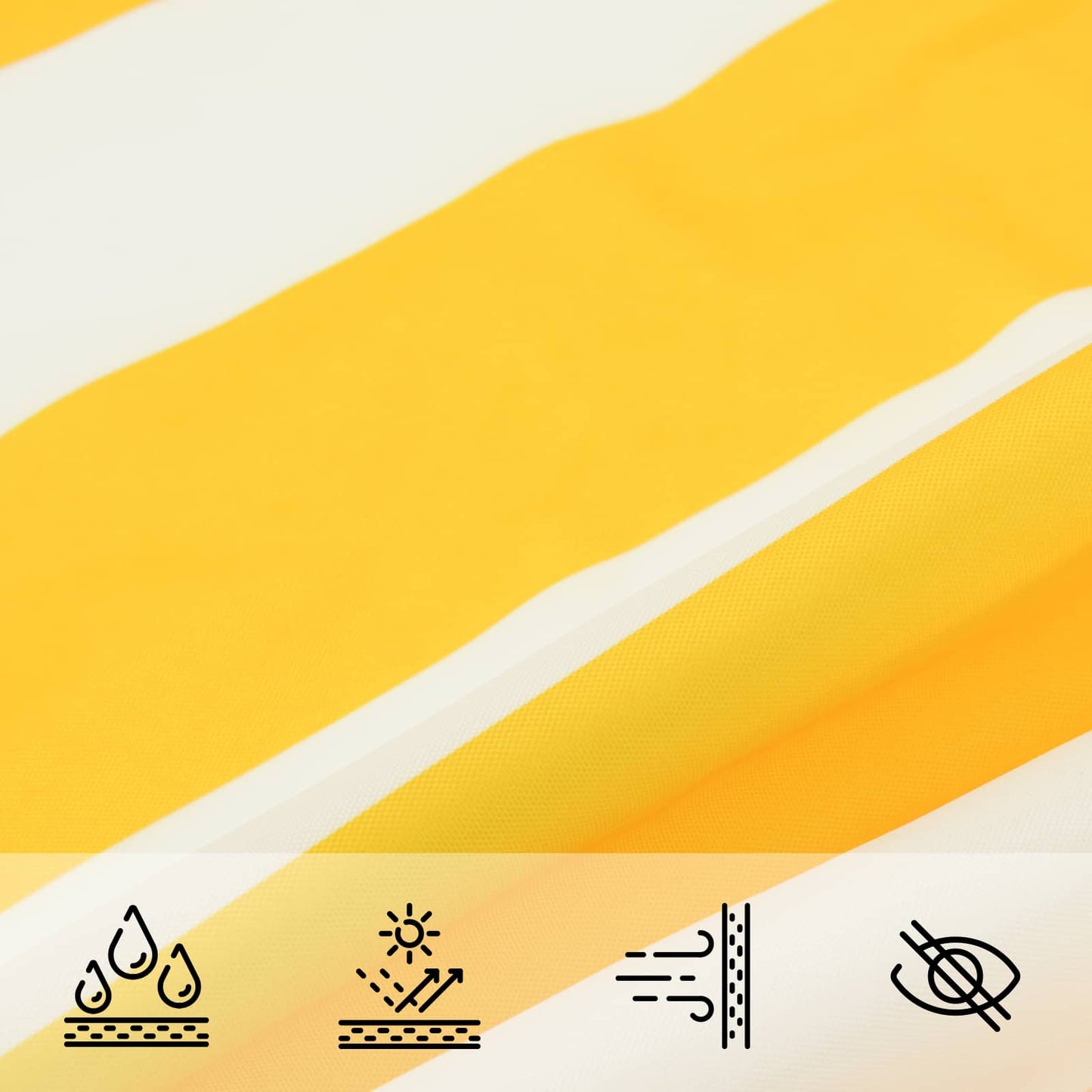Voile D'ombrage Carré Jaune et blanc