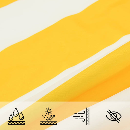 Voile D'ombrage trapeze Jaune et blanc