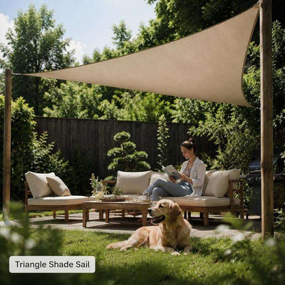Voile d'ombrage triangulaire marron taupe