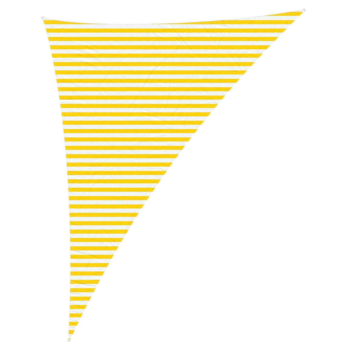 Voile d'ombrage triangulaire jaune blanc