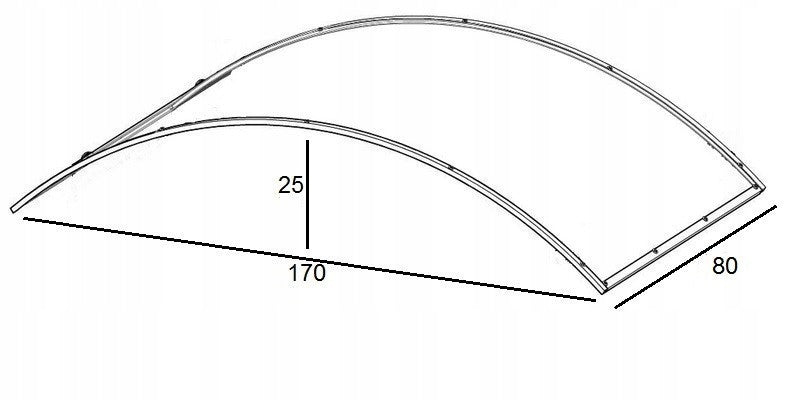 marquise fer forgé moderne 170x80 cm