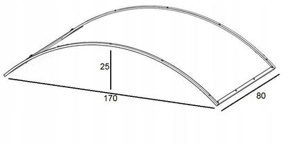 marquise fer forgé moderne 170x80 cm