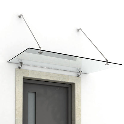 marquise aluminium et verre HOME - 150 x 90 cm
