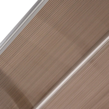 auvent de porte bois 190x100cm marron en polycarbonate