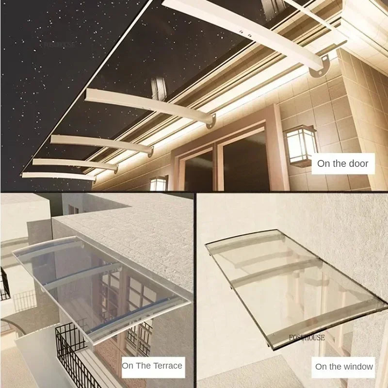 marquise pour porte de garage 300x100cm