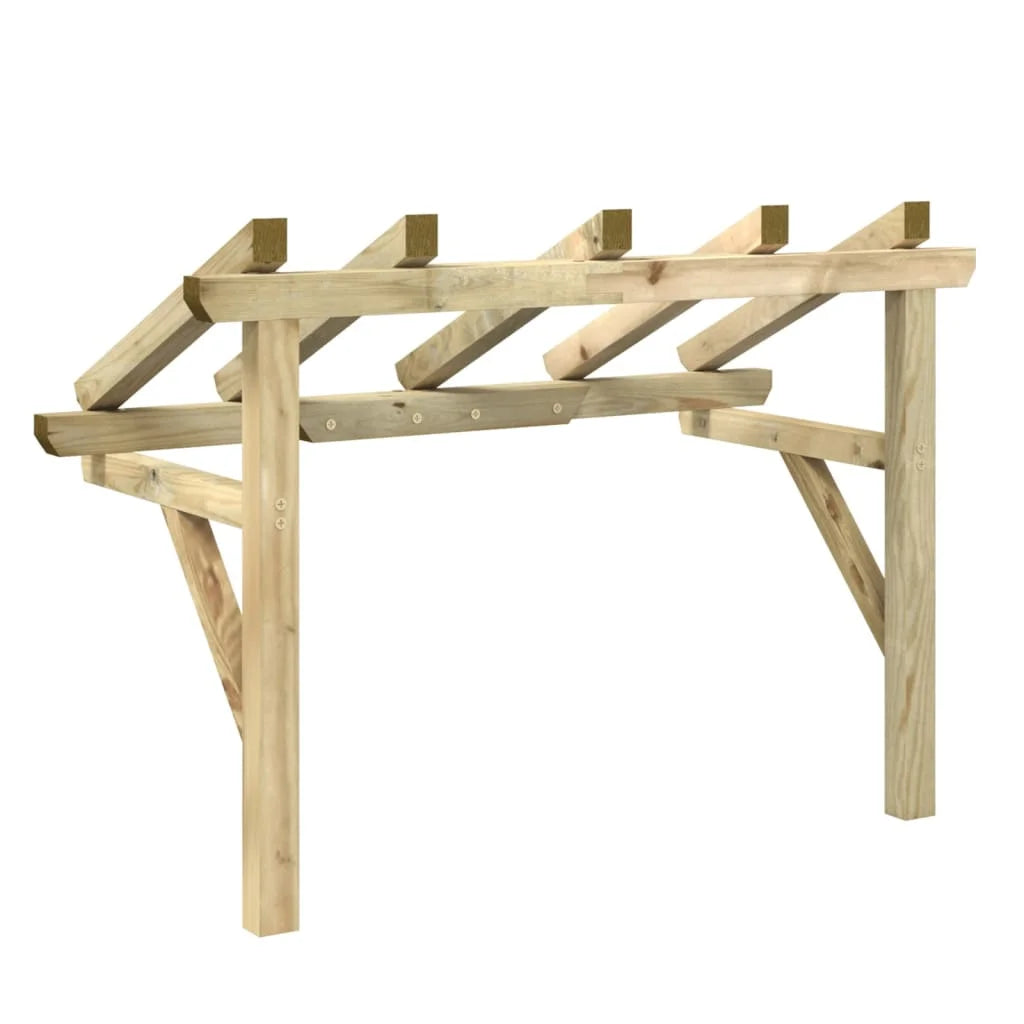 auvent de porte en bois, marquise de porte bois 150x100cm