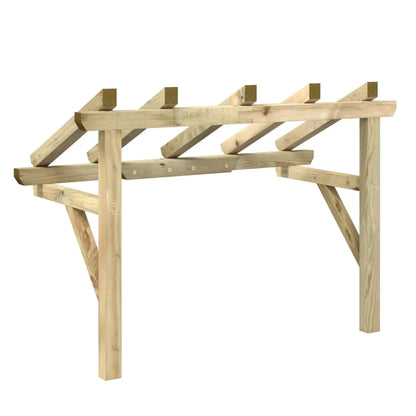 auvent de porte en bois, marquise de porte bois 150x100cm