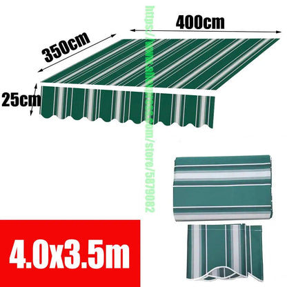 auvent balcon vert blanc 200 à 400cm