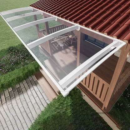 marquise pour porte de garage 300x100cm