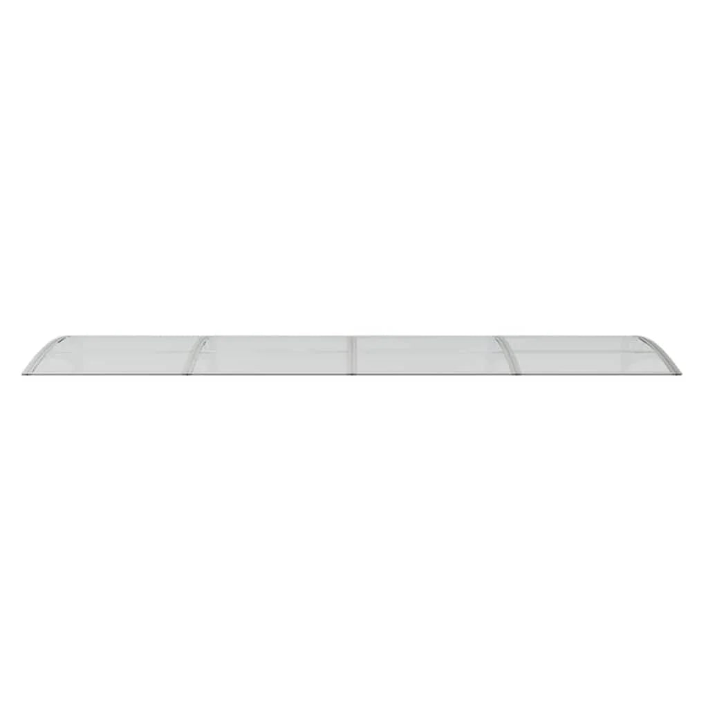 auvent de porte xxl 350x75cm transparent en polycarbonate