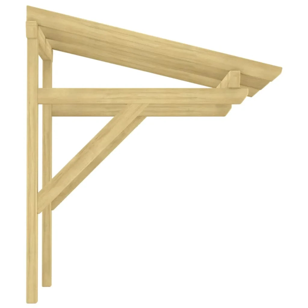 auvent de porte bois, marquise de porte en bois 100x80cm