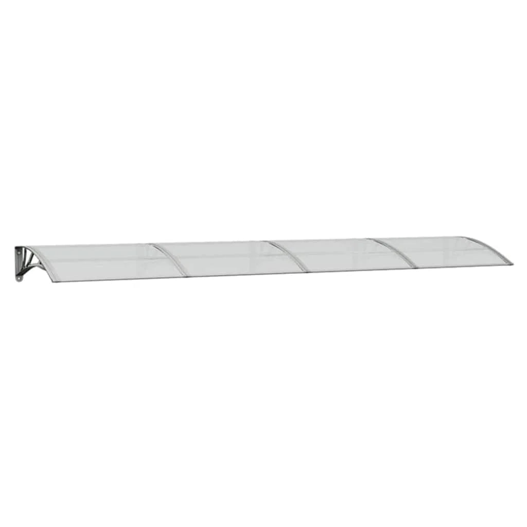 auvent de porte xxl 350x75cm transparent en polycarbonate