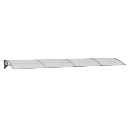 auvent de porte xxl 350x75cm transparent en polycarbonate