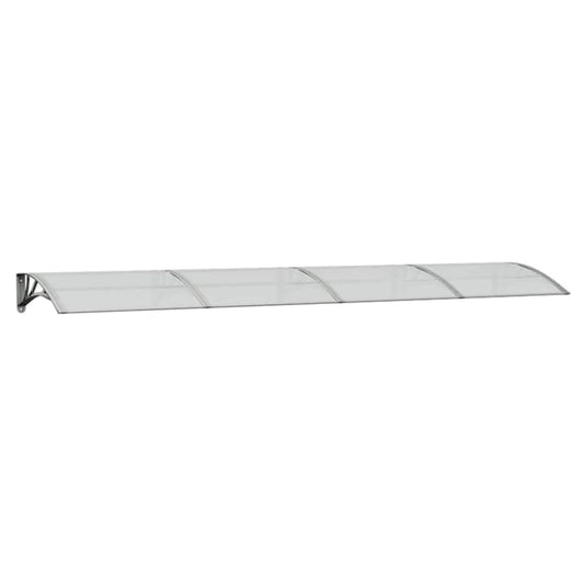 auvent de porte xxl 350x75cm transparent en polycarbonate