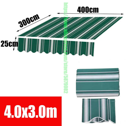 auvent balcon vert blanc 200 à 400cm