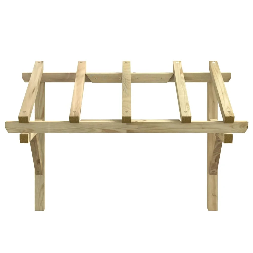 auvent de porte en bois, marquise de porte bois 150x100cm