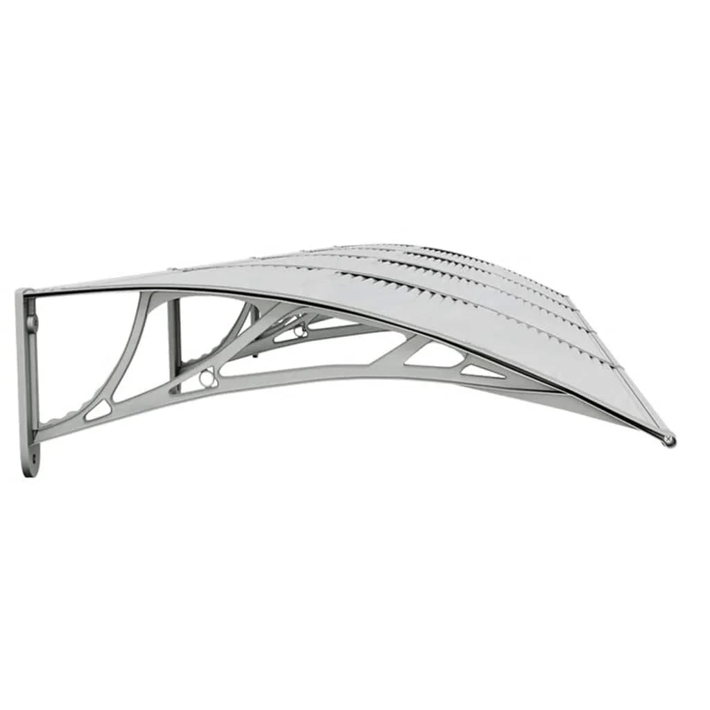 auvent de porte xxl 350x75cm transparent en polycarbonate