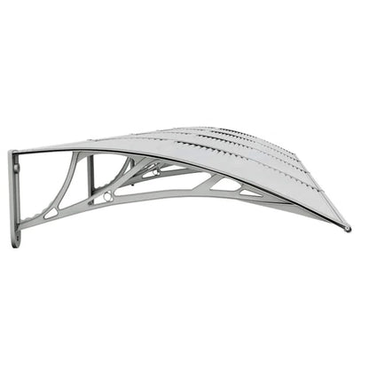 auvent de porte xxl 350x75cm transparent en polycarbonate