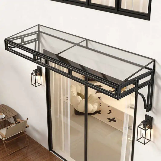 fer forgé marquise de porte ancienne 200x100cm