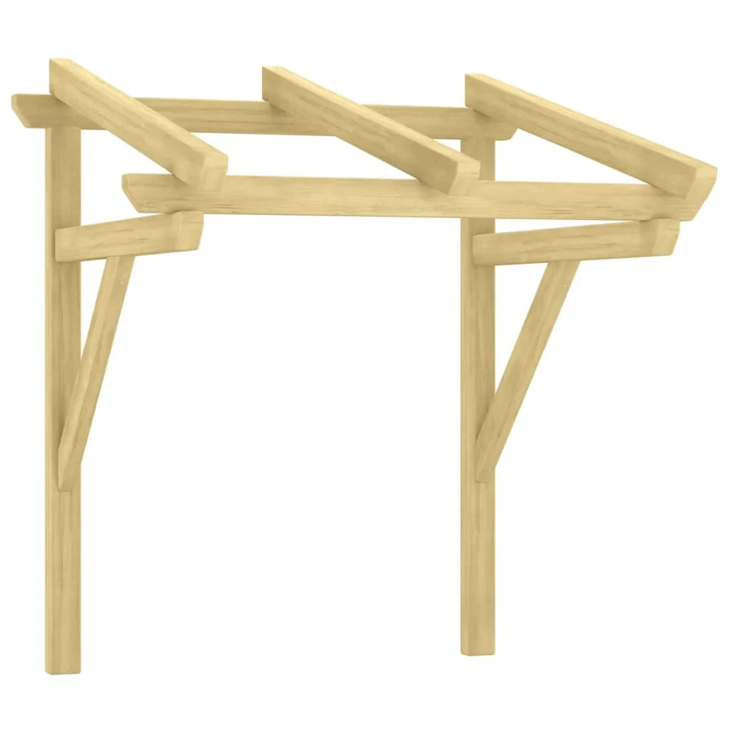 auvent de porte bois, marquise de porte en bois 100x80cm