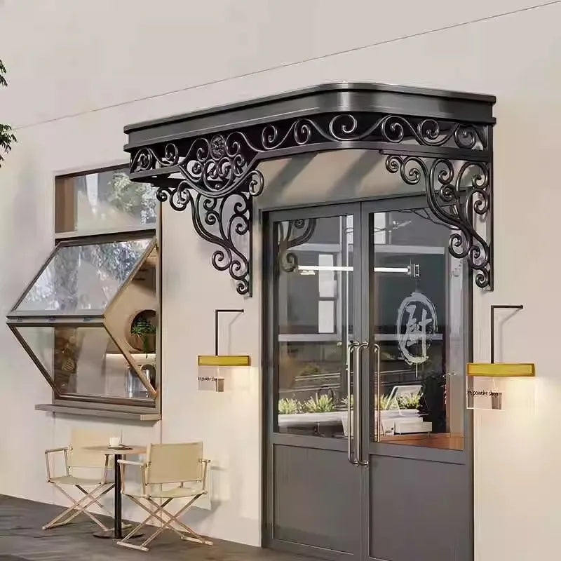 marquise de porte fer forgé 250x100cm