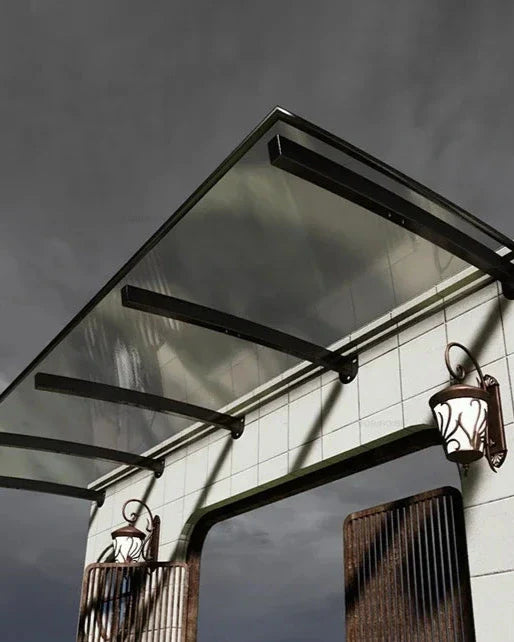 marquise de porte de garage 200x100cm